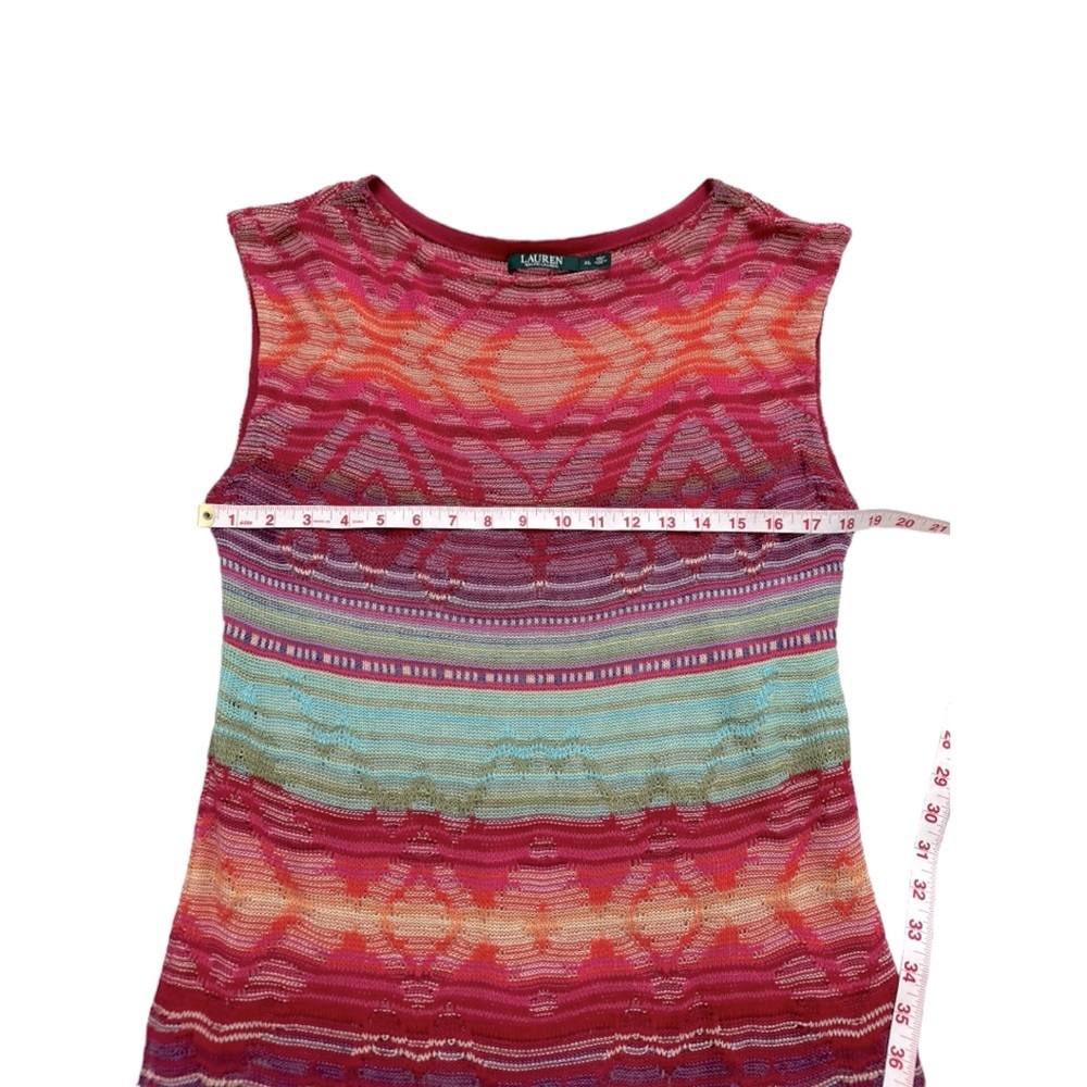 Ralph Lauren Rainbow Crochet Cotton Linen Pointelle Dress - Picture 7 of 10